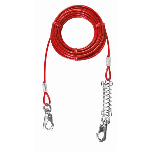 Trixie | Heavy Duty Tie Out Cable - 8m Long - For Dogs Up To 50kg