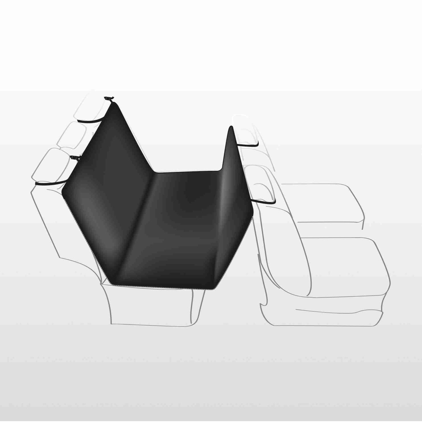 Trixie Car Travel Hammock Cover | Dog Back Seat Protector with Belt Slits & Reflective Elements
