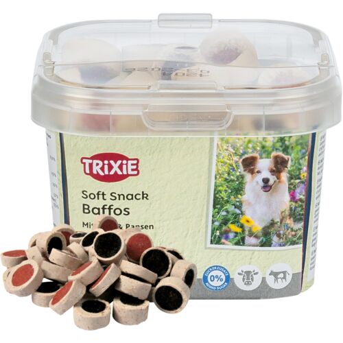 Trixie Soft Snack Baffos Beef & Tripe | Dog & Puppy Treats - 140g Tub