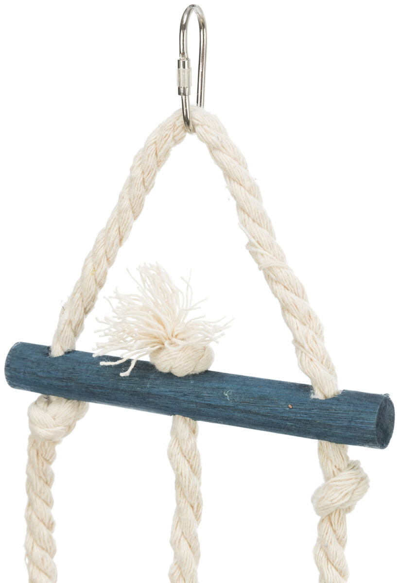 Trixie Wooden, Rope & Leather Colourful Bird Activity Toy
