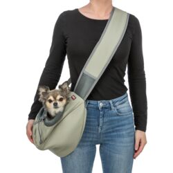 Trixie Front Pet Puppy Carrier Sling Light Green Hands-Free Dog Sling for Small Pets up to 5kg
