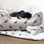 Cupid & Comet | Festive Dog Bed | Luxury Partridge Print Bed, Bone & Blanket Complete Collection