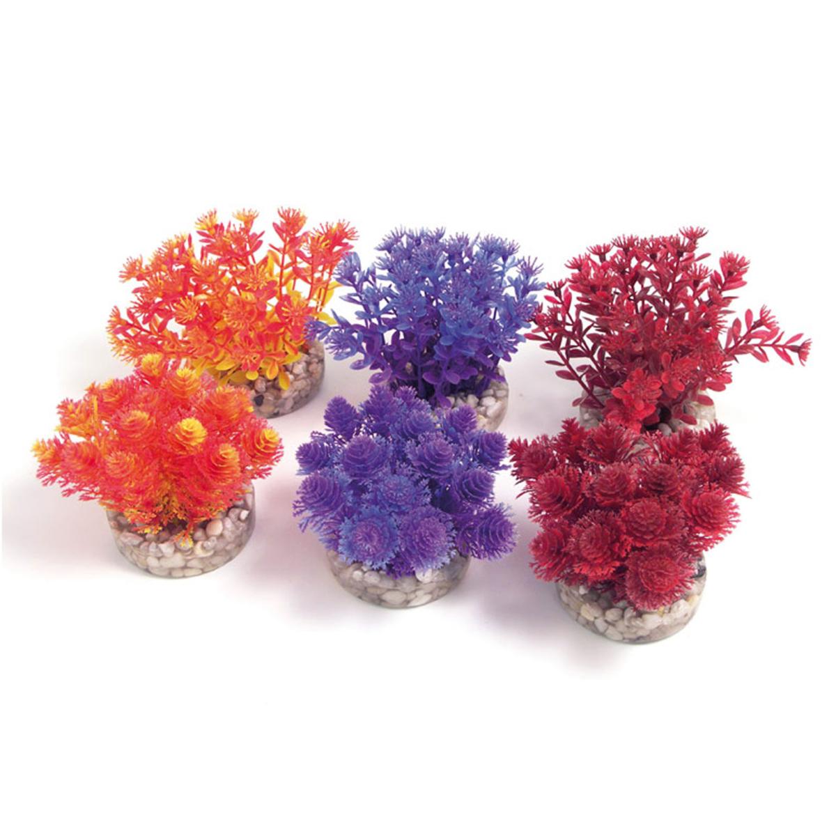 sydeco plastic plant range from rosewood Rosewood Sydeco Assorted Coloured Aquaplant - Nano Bush