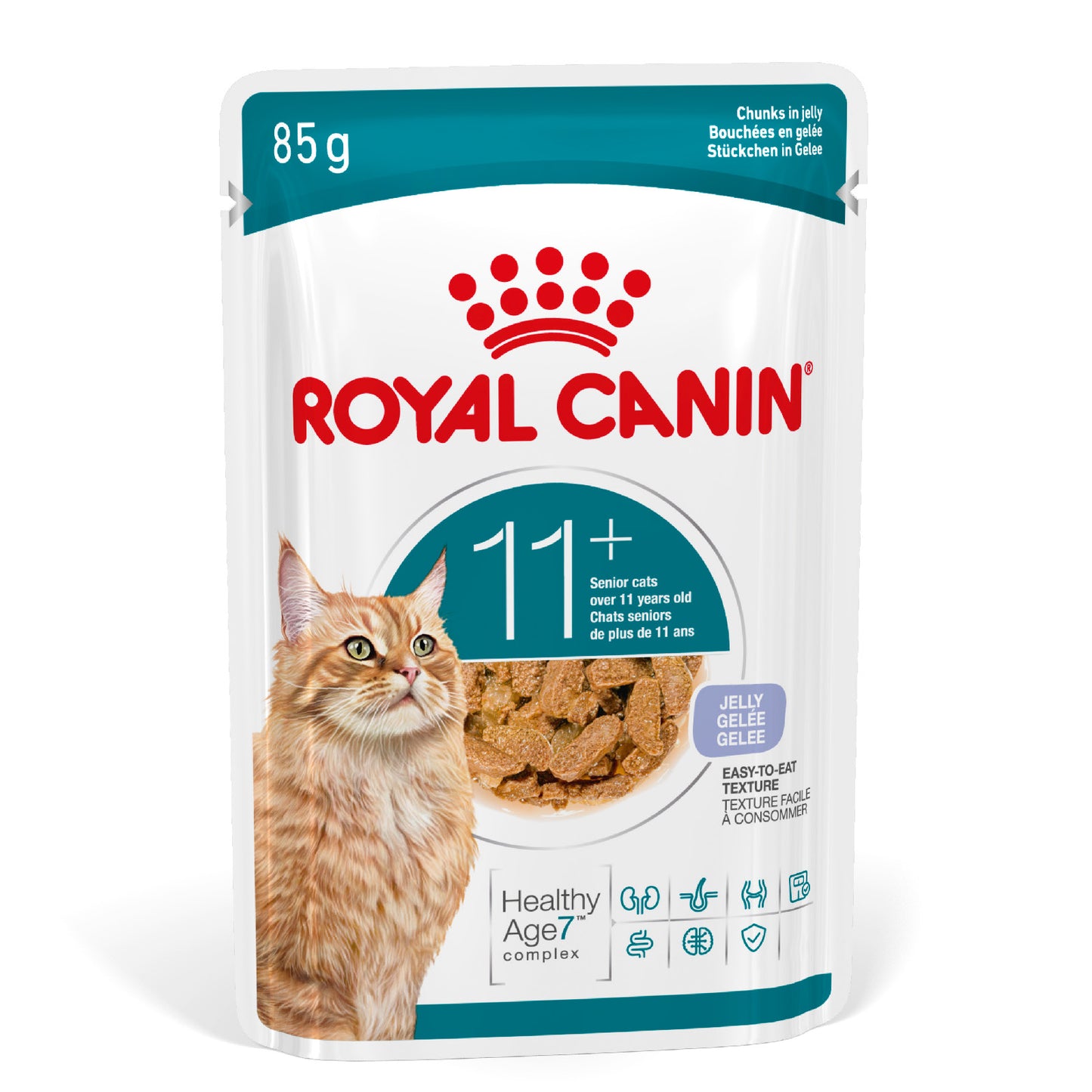 Royal Canin | Ageing 11+ Wet Cat Food Pouch In Jelly | Senior Cat Nutrition | 85g
