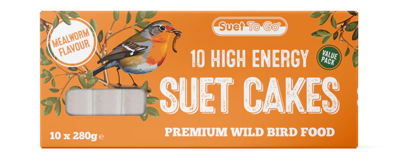 Suet To Go | Wild Bird Feeding | Premium Mealworm Insect Suet Block Value Pack