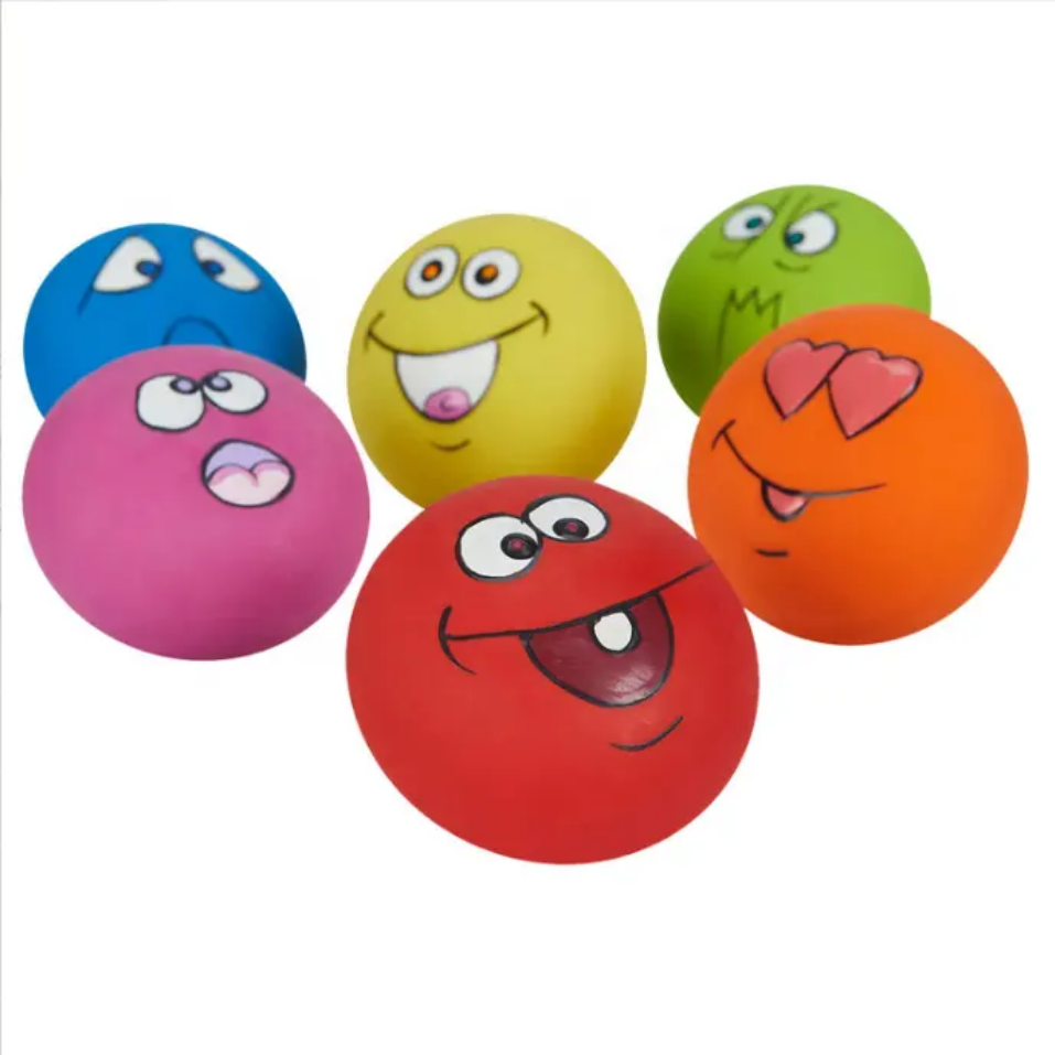Gor Toons Funny Faces | Latex Dog Ball Toy