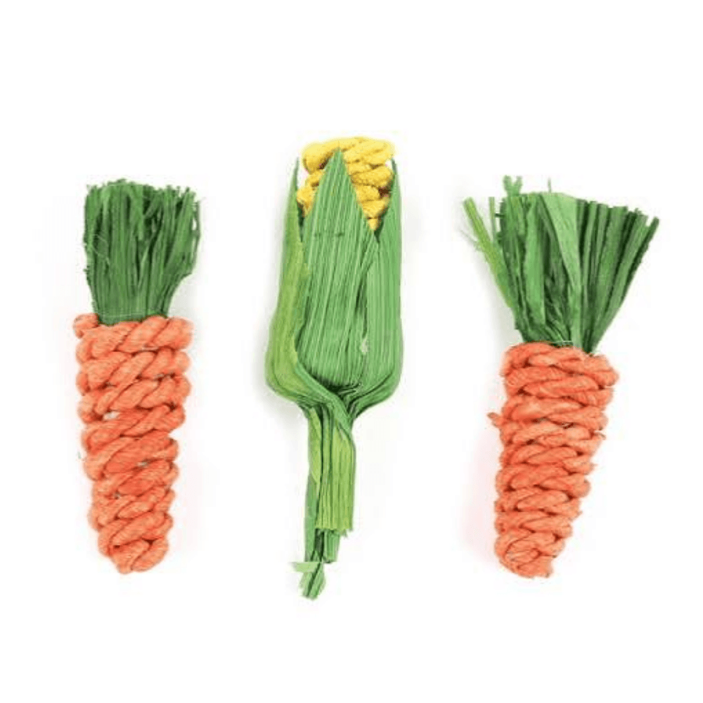 Sisal Carrots & Corn Mini 3pcs