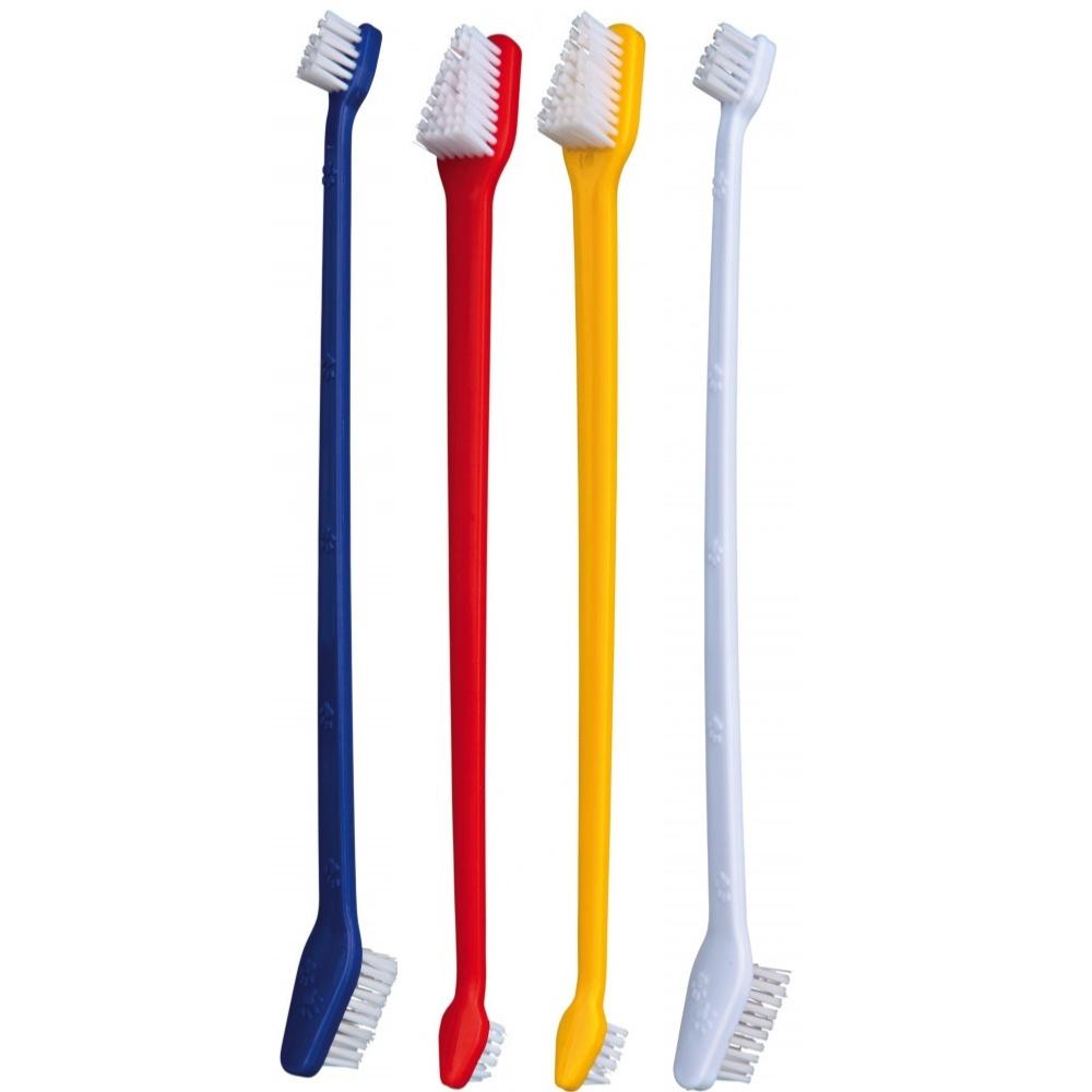 Trixie | Dog Toothbrush | Double Headed Long Brush - Pack of 4