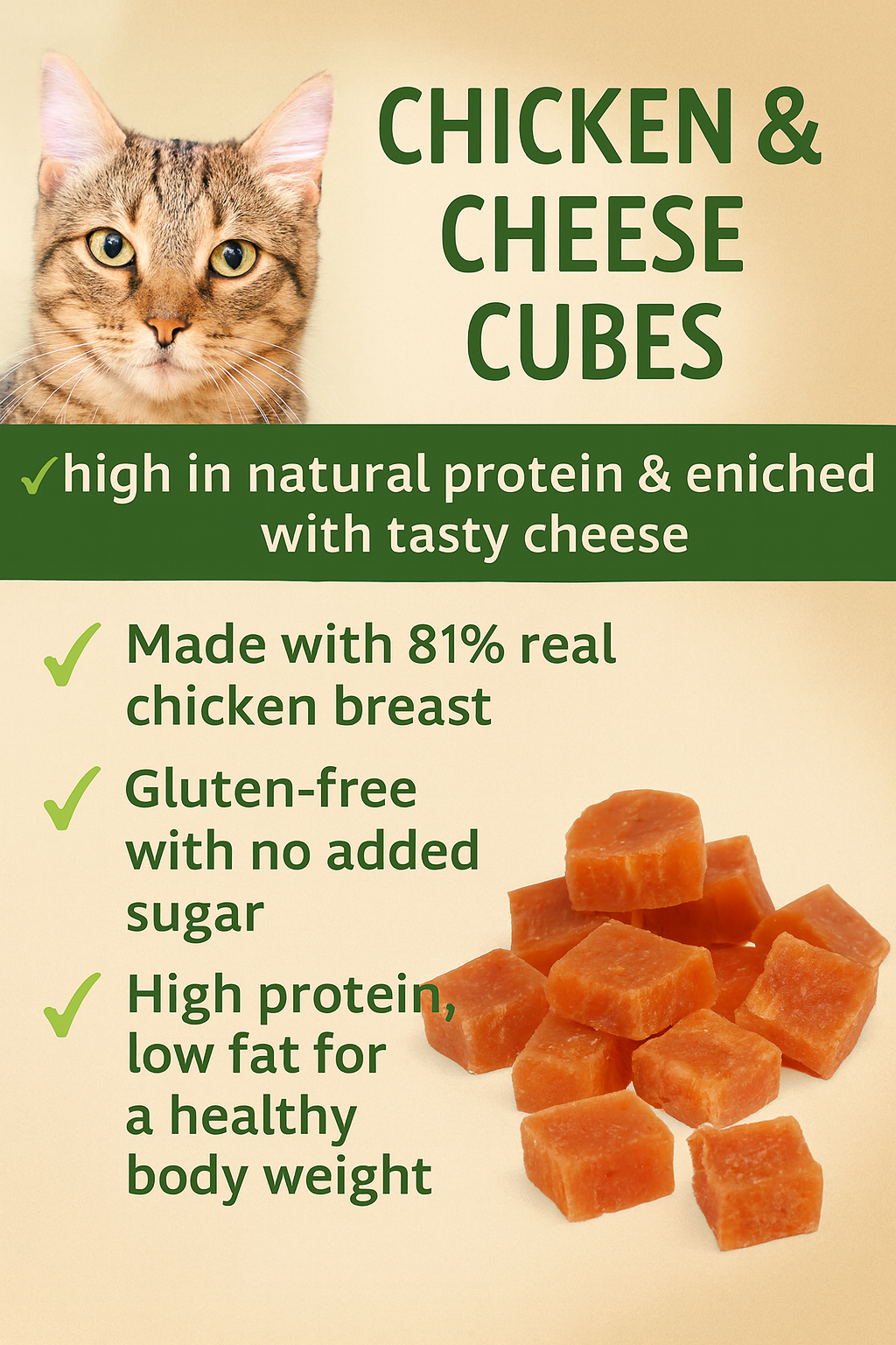 Trixie Premio Chicken & Cheese Cubes | Meaty Cat Treats