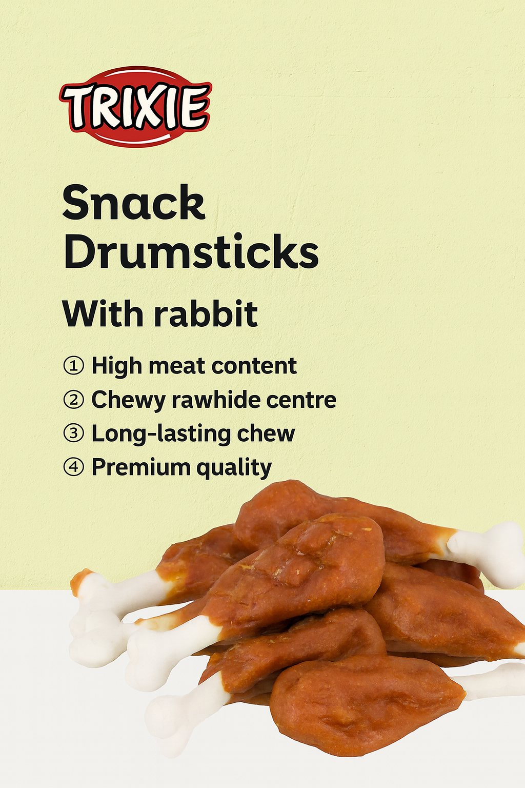 Trixie Premio Rabbit Drumsticks Natural Meaty Dog Treats - 100g
