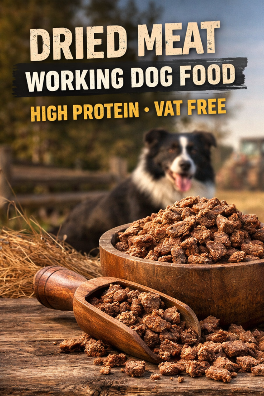 O'Neill's High Quality Dried Meat | Working Dog Food Beef Greaves - 15kg