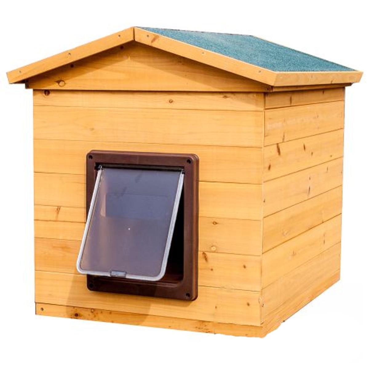 Wooden Dog Kennel | Flatpack | Cosy Outdoor Shelter with Door