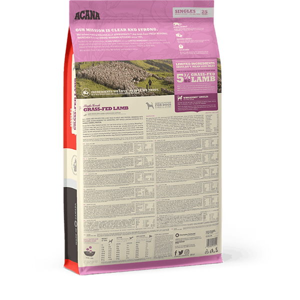 Acana Singles | Grain Free Dog Food | Adult | Grass-Fed Lamb - 2kg