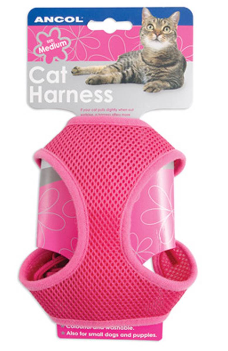 Ancol Cat Harness & Lead Set Large / Pink