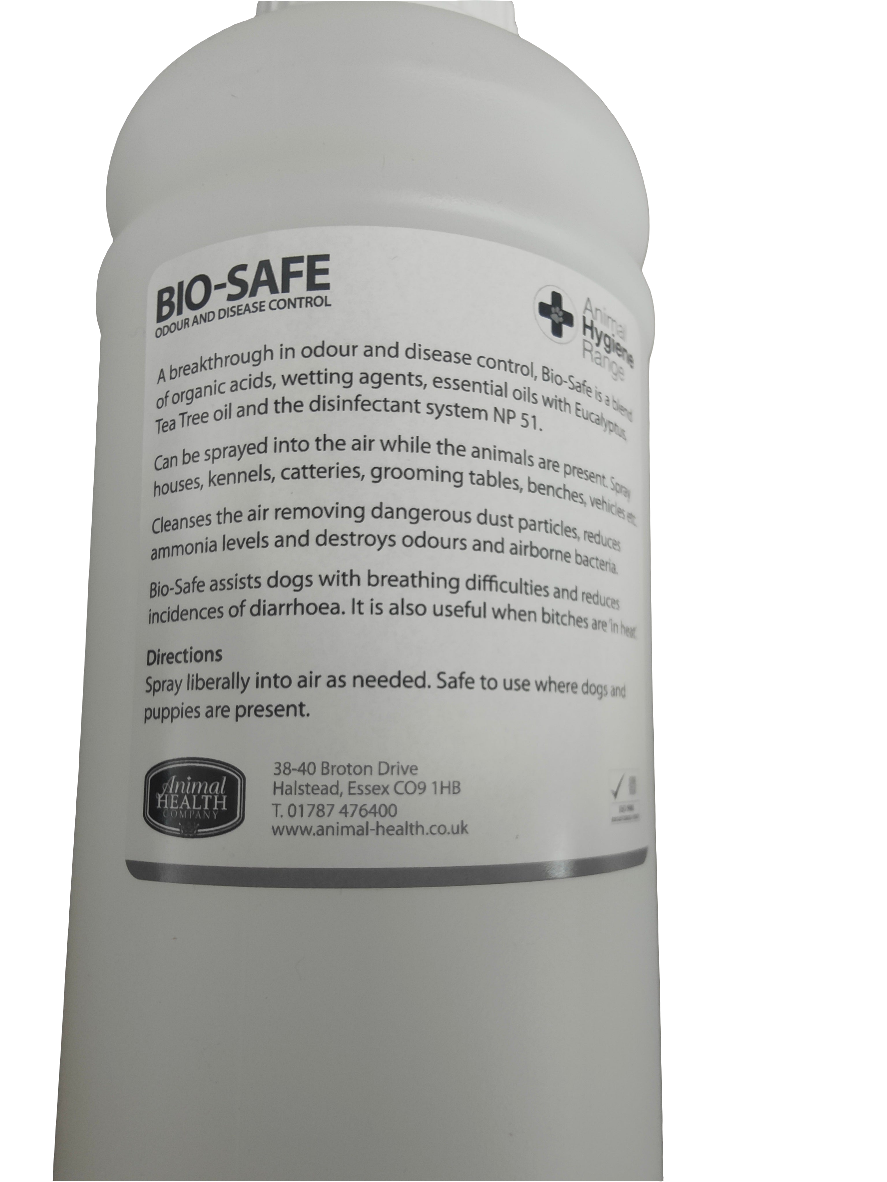 Bio Safe | Eco Friendly & Pet Safe Disinfectant & Odour Eliminating Cleaner with Essential Oils by Animal Hygiene Range
