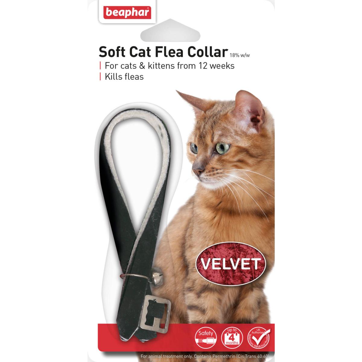 Beaphar | Cat Flea Control | Adjustable Velvet Safety Collar