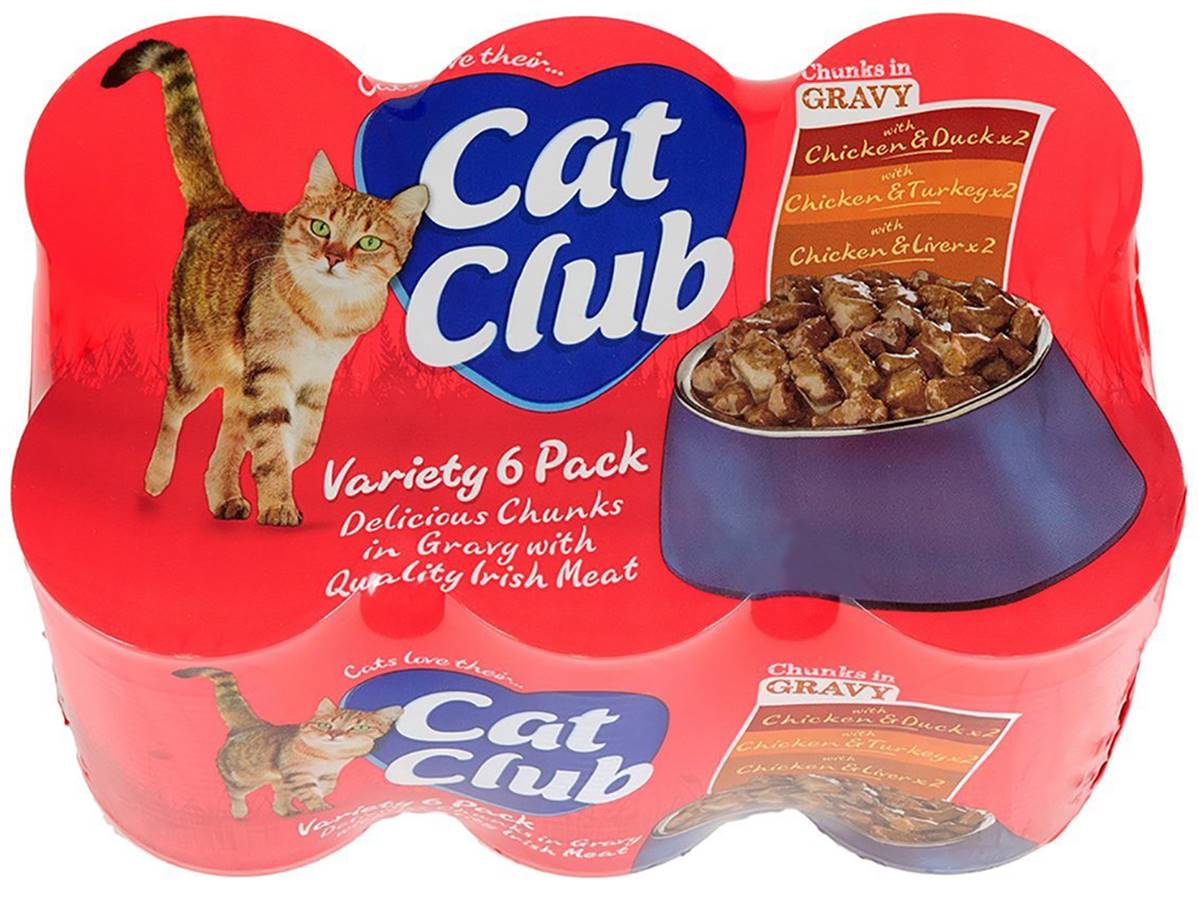 Cat Club | Wet Cat Food Tins | Chunks In Gravy - 6 x 400g