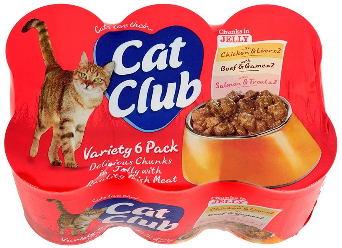 Cat Club | Wet Cat Food Tins | Chunks In Jelly - 6 x 400g