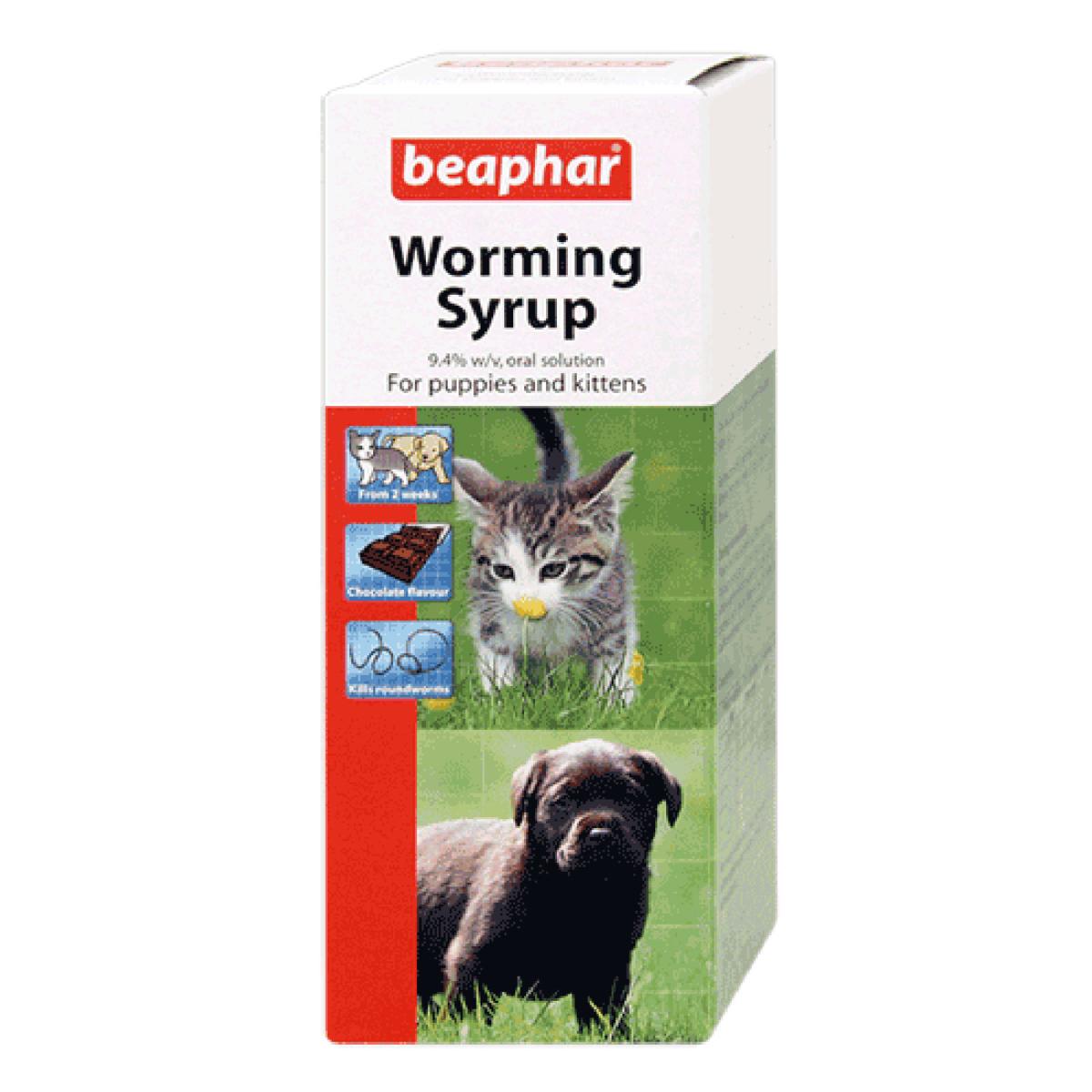 Beaphar | Puppy & Kitten Worm Control | Worming Syrup Oral Suspension