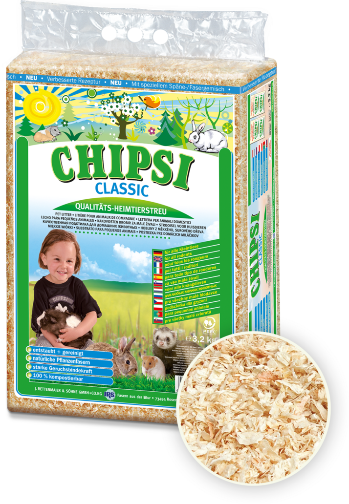 Chipsi | Woodchip Shavings | High Quality, Low Dust for Small Pets - Classic