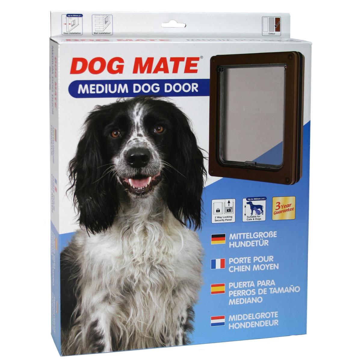 Dog Mates Dog Door - Brown