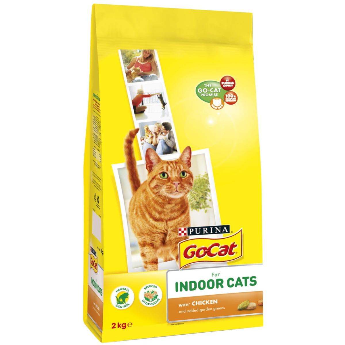 Go Cat | Dry Cat Food | Adult Indoor | Chicken & Garden Greens - 2kg