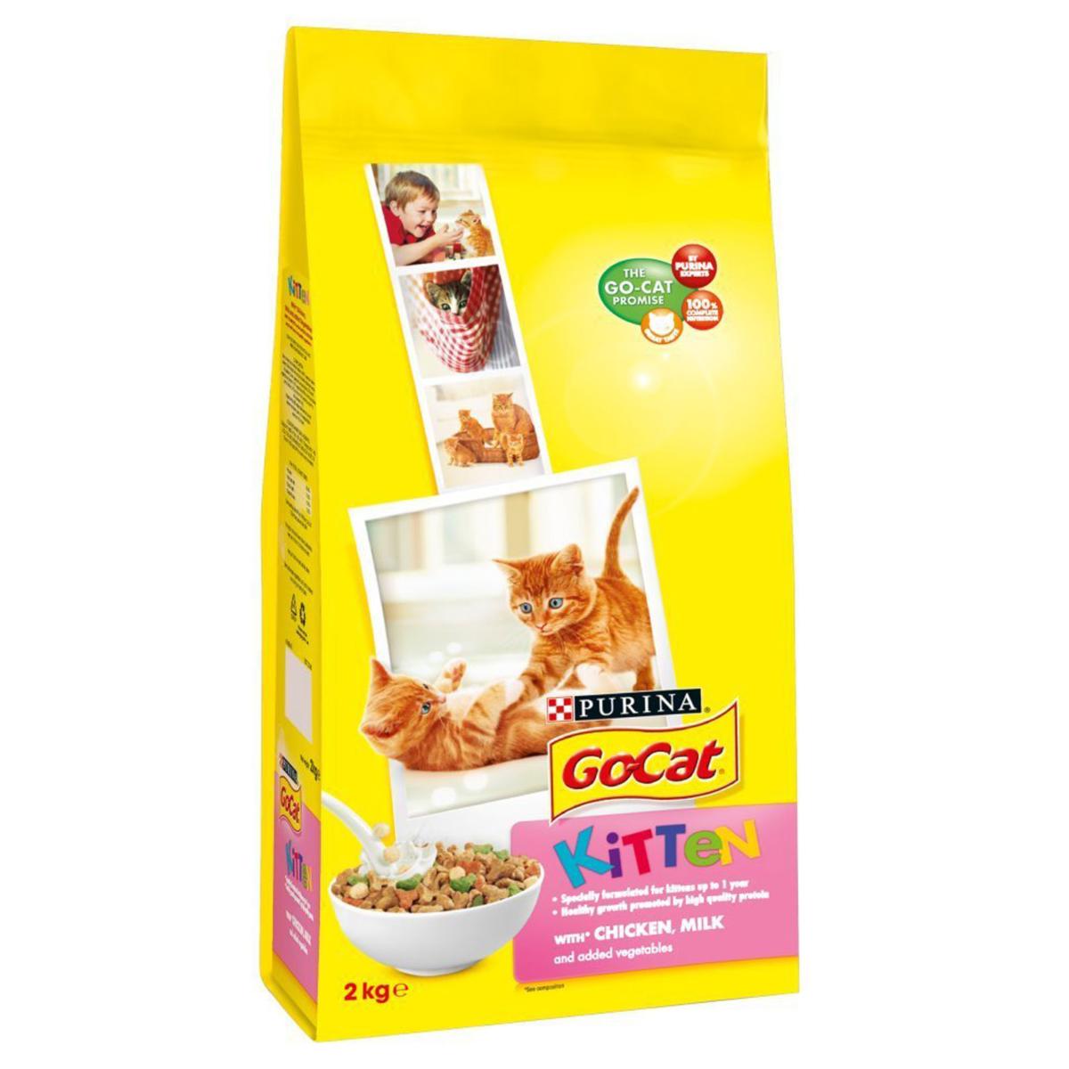 Go Cat Complete Dry Food Kitten with Chicken, Milk added