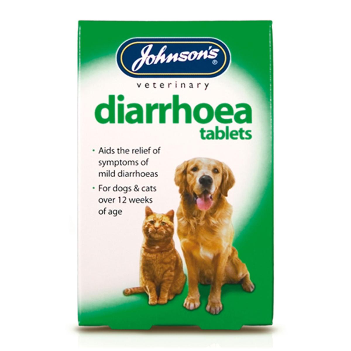 Dog & Cat Diarrhoea Tablets | Johnson's | 12 Tablets