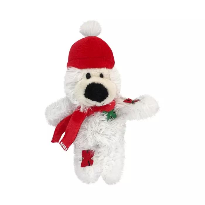 KONG Holiday | Christmas Cat Toy | Softies Pyjama Bear