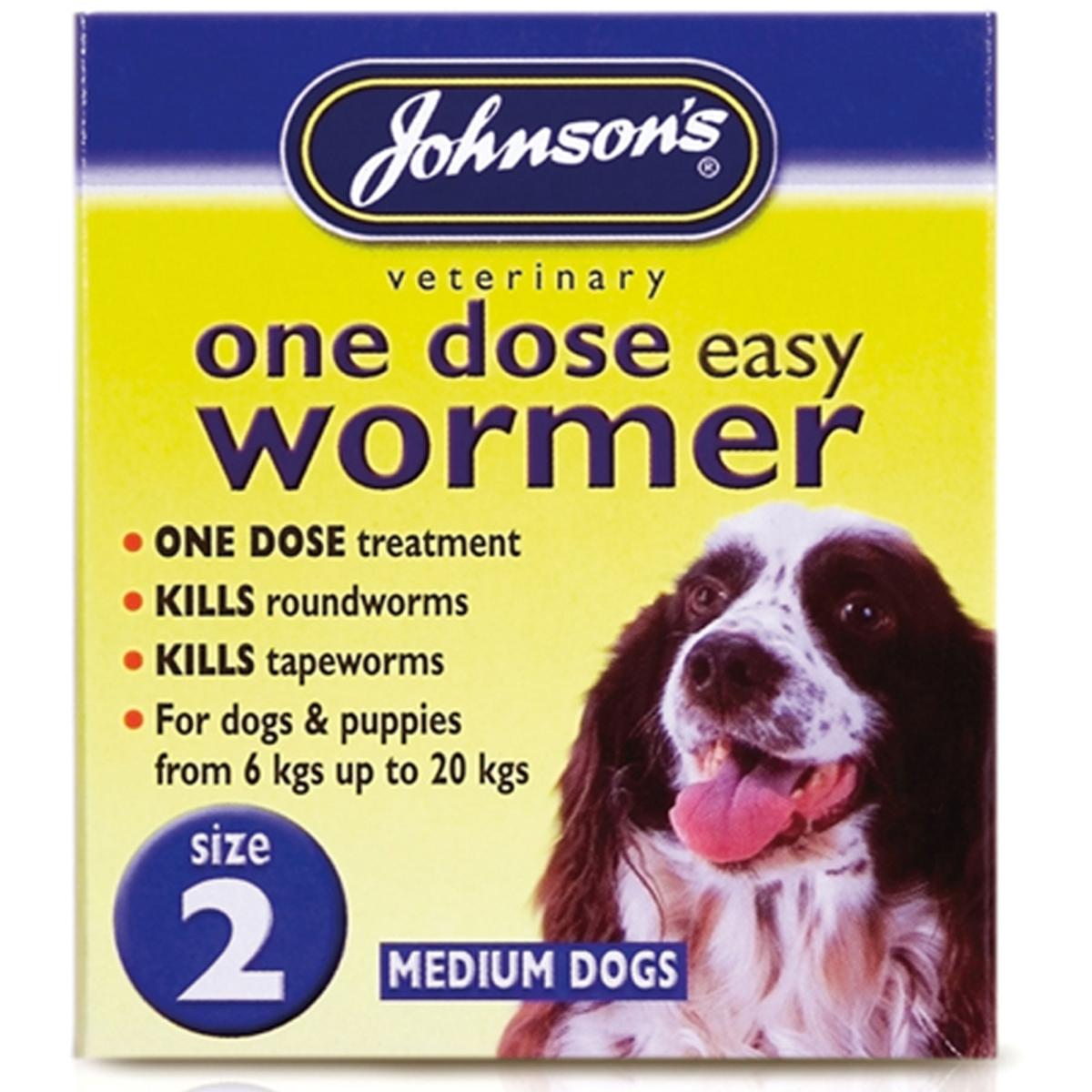 Johnson's One Dose Easy | Dog Worm Control | Worming Tablets