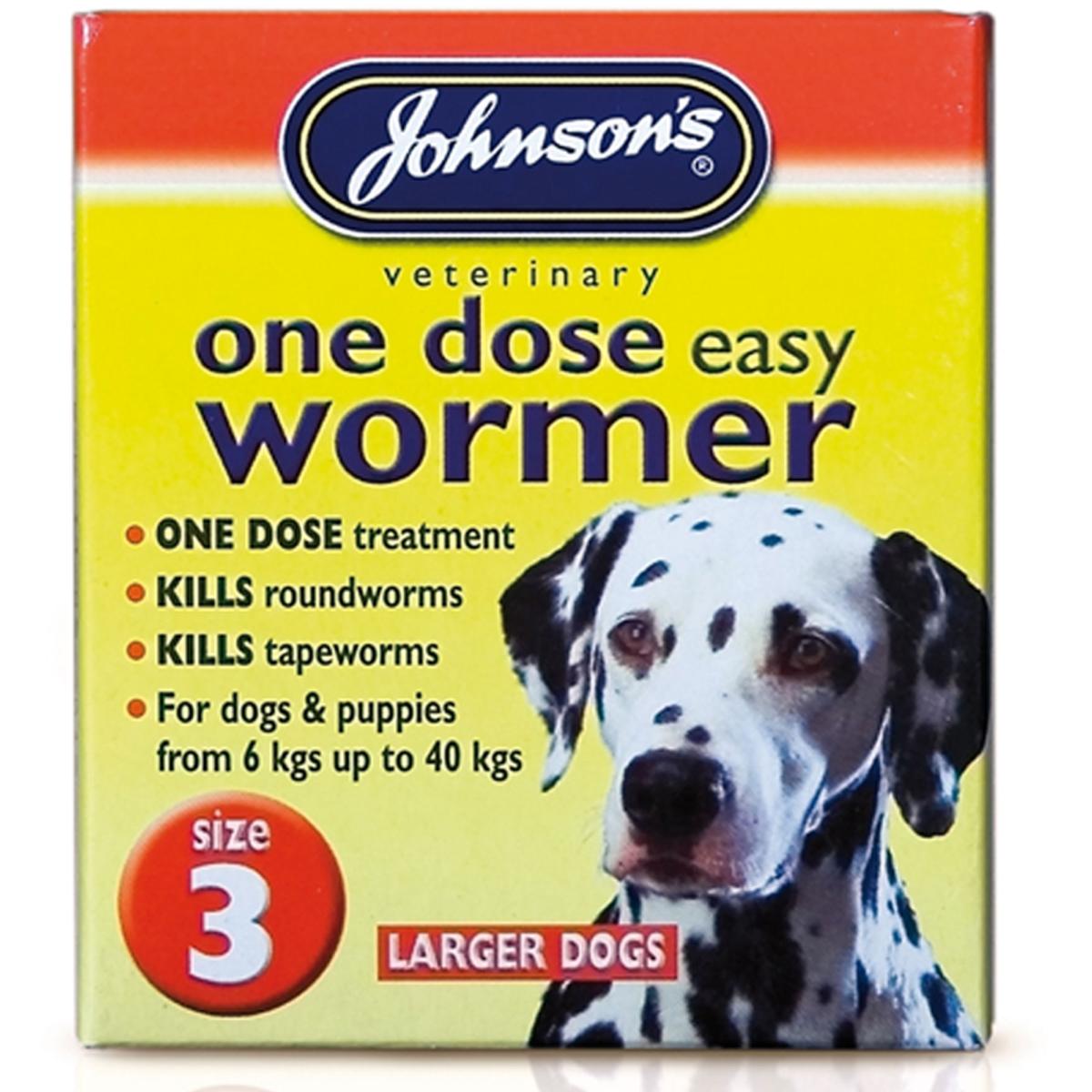 Johnson's One Dose Easy | Dog Worm Control | Worming Tablets