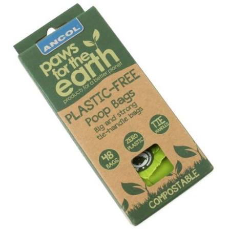 Ancol Paws for the Earth Plastic Free Poo Bags - 48 Pack