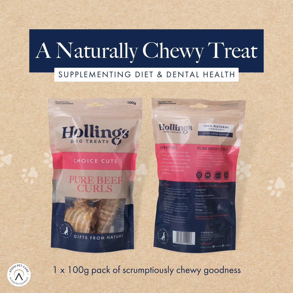 Hollings Curls for Dogs ๐ฎ 100% Natural Beef Treats