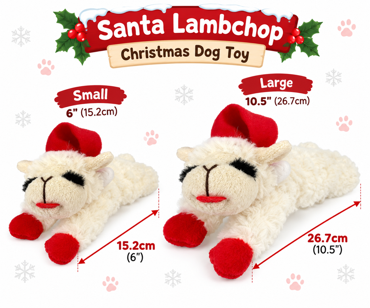 Santa Lambchop 🧑🎄 Christmas Dog Toy by Happy Pet
