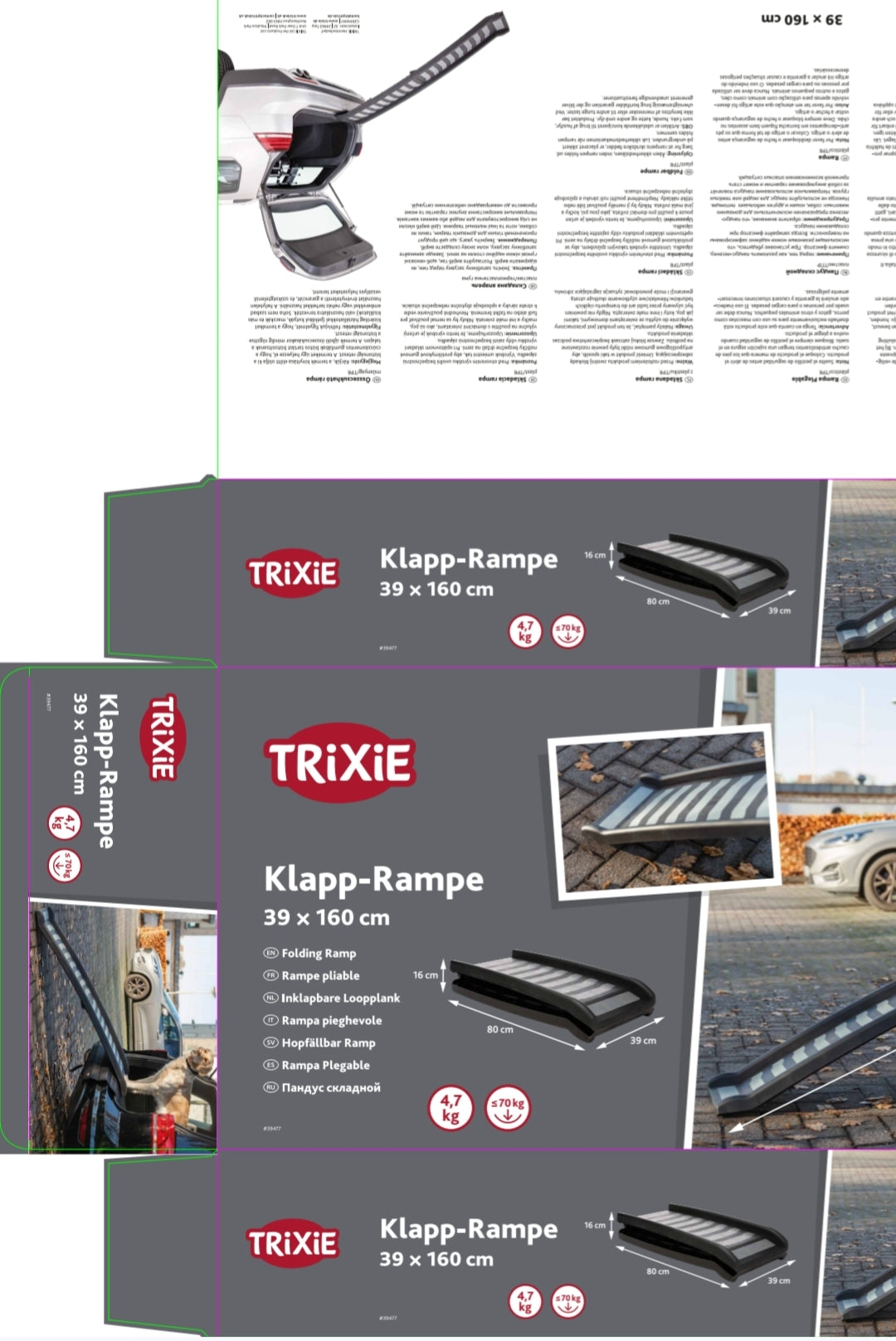 Trixie Folding Non-Slip Pet Ramp for Dog Travel