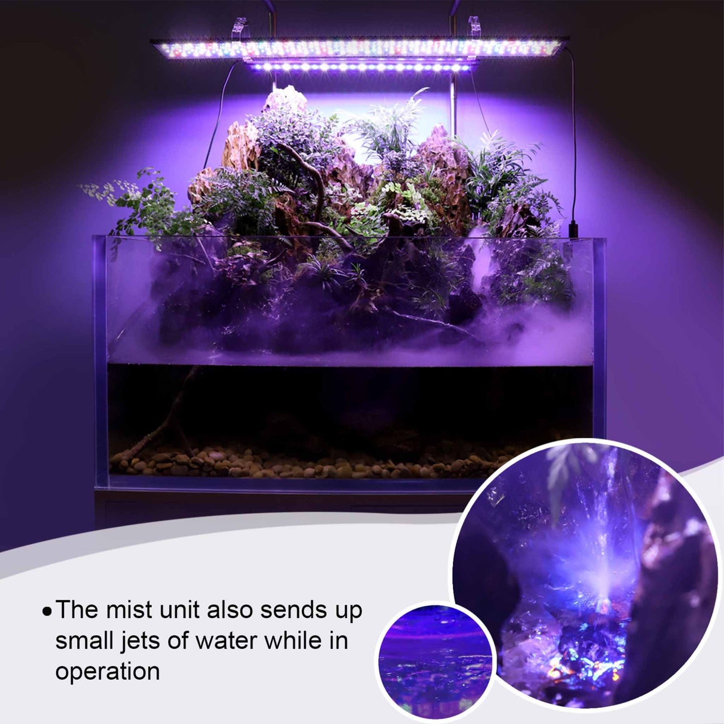 Hygger Cool Fog Mister with LED Lighting | Reptile & Amphibian Humidity Raiser