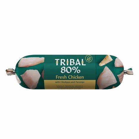 Tribal | Wet Dog Food & Treat | 80% Chicken Gourmet Pate Sausage