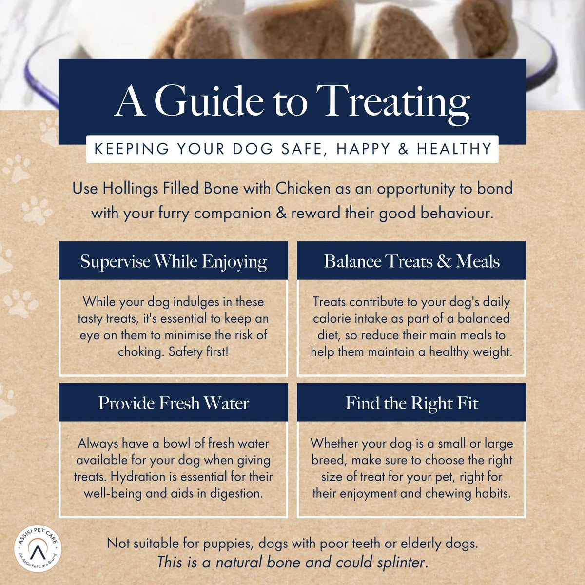 Hollings Chicken Filled Beef Bone for Dogs ๐๐ฎ Natural Treat
