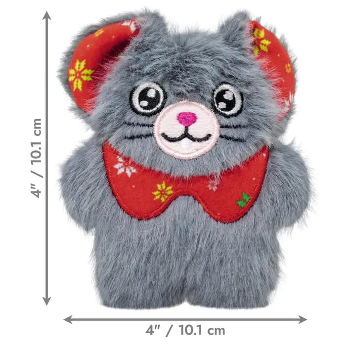 KONG Holiday Snuzzles Mouse Grey 🎄 Christmas Cat Toy