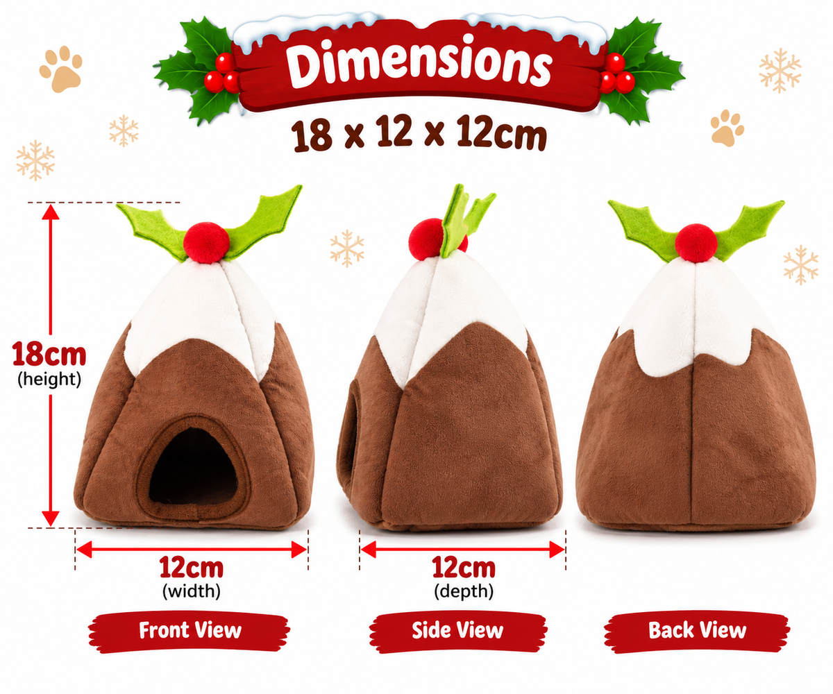 Christmas Pud Small Animal Hideaway 🎁 by Happy Pet
