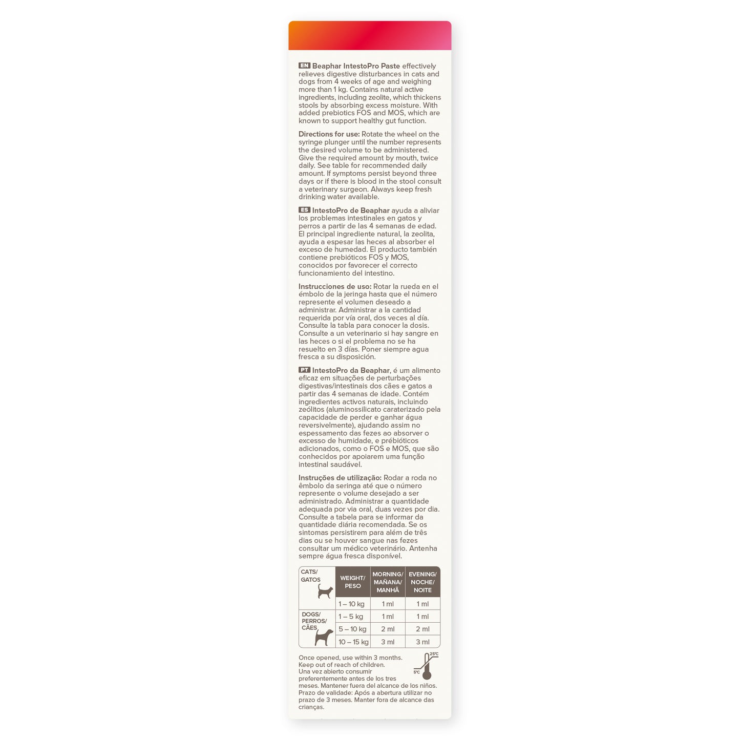 Beaphar IntestoPro Prebiotic Stool Firming Paste for Dogs & Cats