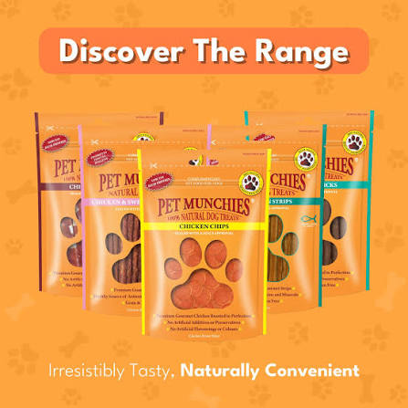 Pet Munchies Chicken Chips | Natural Meaty Dog Treats - 100g