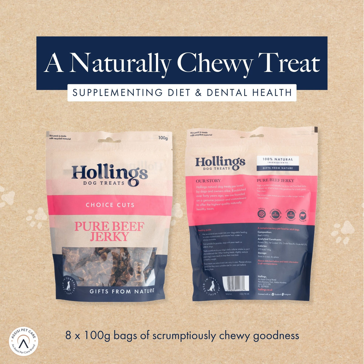 Hollings Jerky for Dogs 🐮 100% Natural Beef Treats