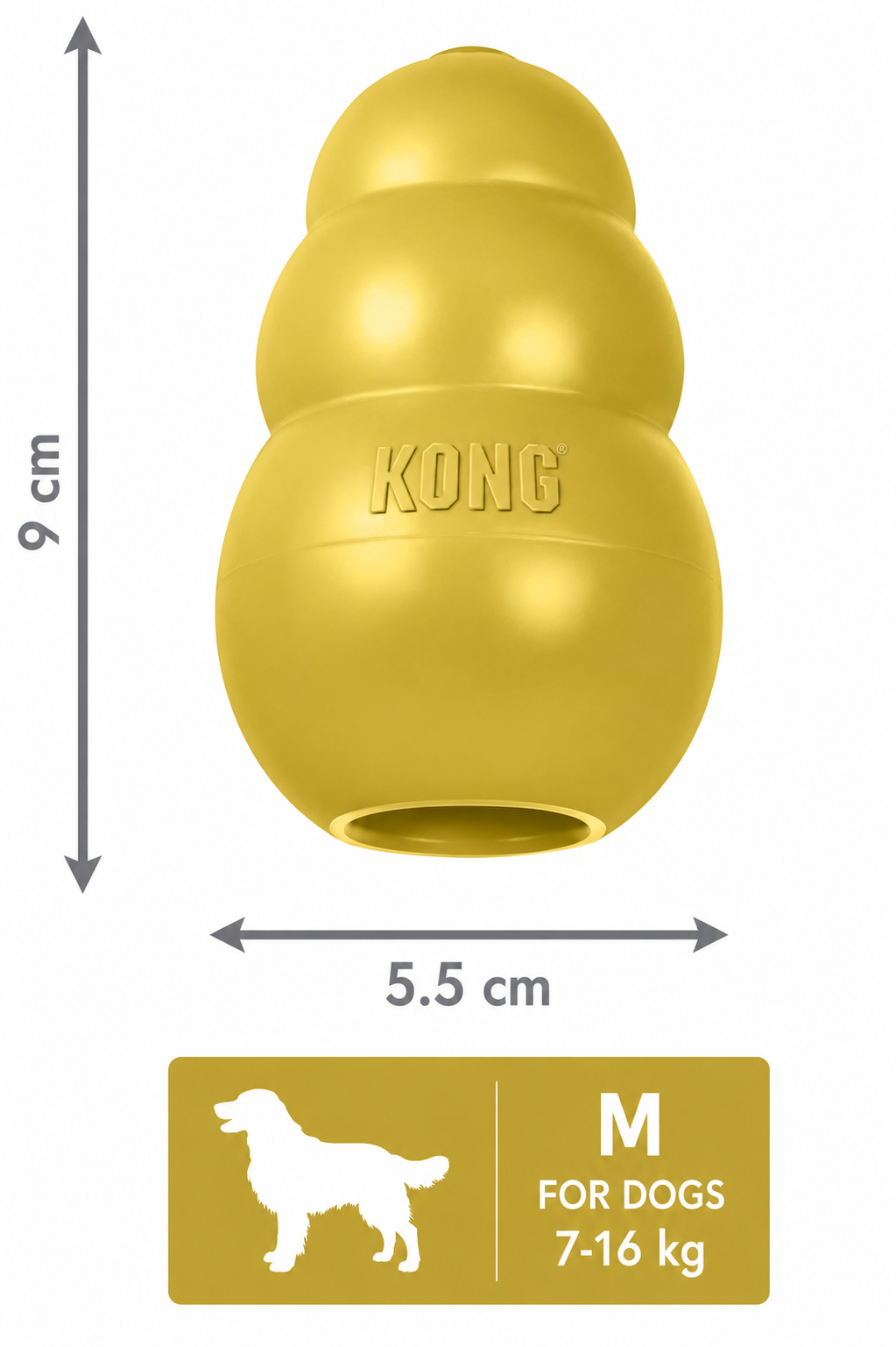KONG Classic Limited Edition GOLD | 50th Anniversary Enrichment Dog Toy
