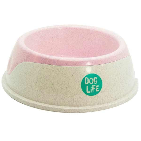 Dog Life Double Bowl | Wheat Straw Dog Food & Water Bowls | 2 Sizes