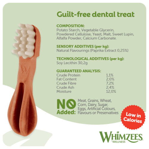 Whimzees Star Toothbrush Natural Dental Chew for Dogs