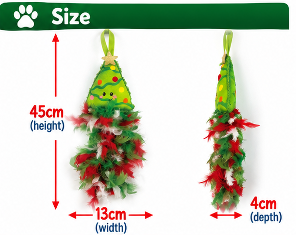 Cooper Christmas Tree Door Hanger ๐ Cat Toy by Happy Pet