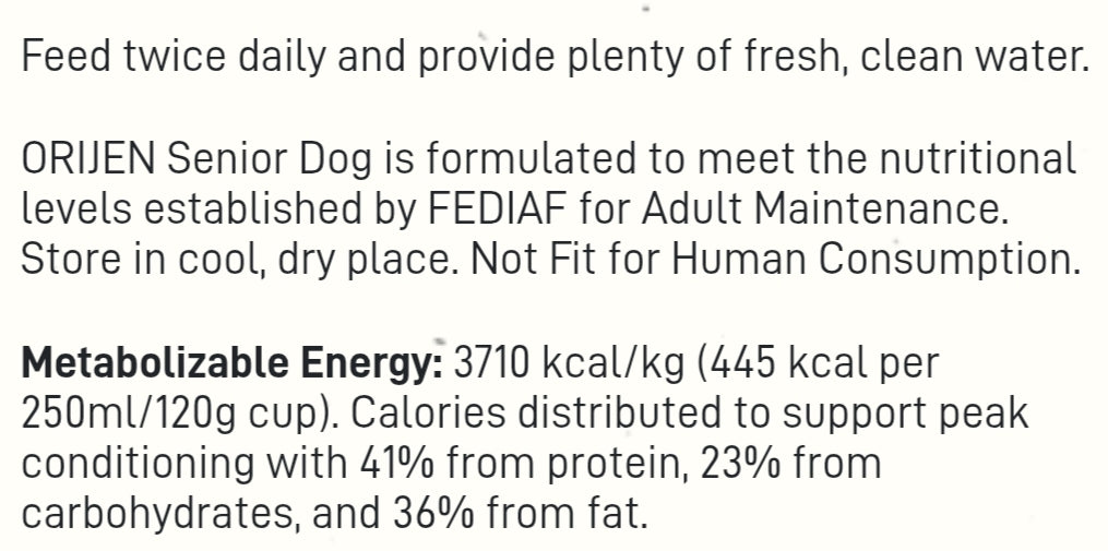 ORIJEN Senior Chicken, Turkey, Fish & Egg 85:15 Grain Free Dry Dog Food