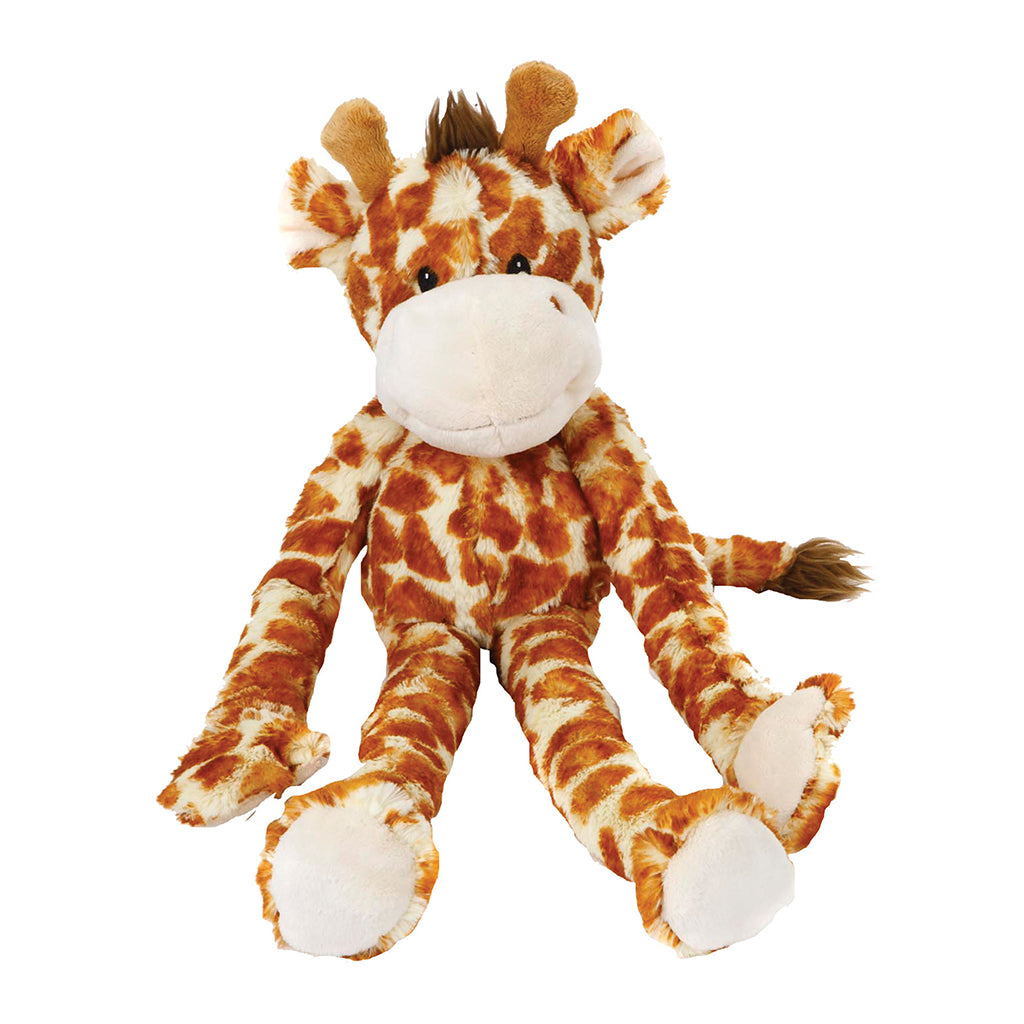 Plush giraffe toy on a white background