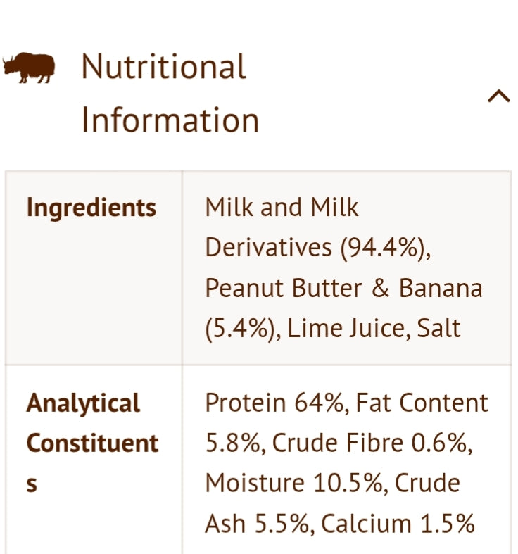 Yakers Peanut Butter & Banana ๐๐ฅ๐ง Himalyan Yak Milk | Hard Cheese Dog Chew